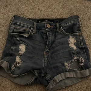 Hollister navy denim shorts